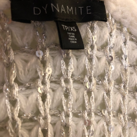 Dynamite Cream Waffle Knit Crewneck Sweater - Picture 5 of 5